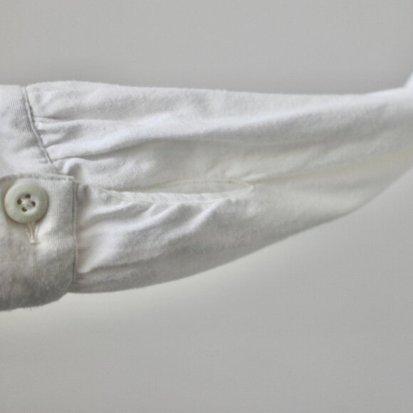 Billabong Vintage Y2K Cotton Off-White Lace V-Neck Long-Sleeve BlouseTop Small - Picture 6 of 12